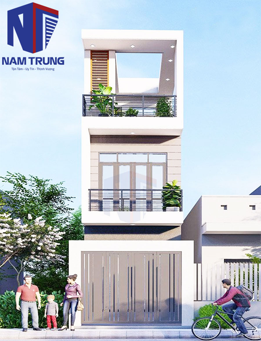 Mẫu thiết kế nhà phố 3 tầng nhà chị Liễu ở Hóc Môn
