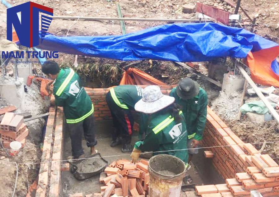 Xây hầm tự hoại, hố ga, bể nước
