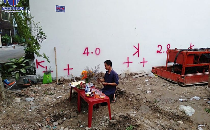 Khởi công xây dựng nhà phố 5 tầng nhà anh Tiến ở Quận 12