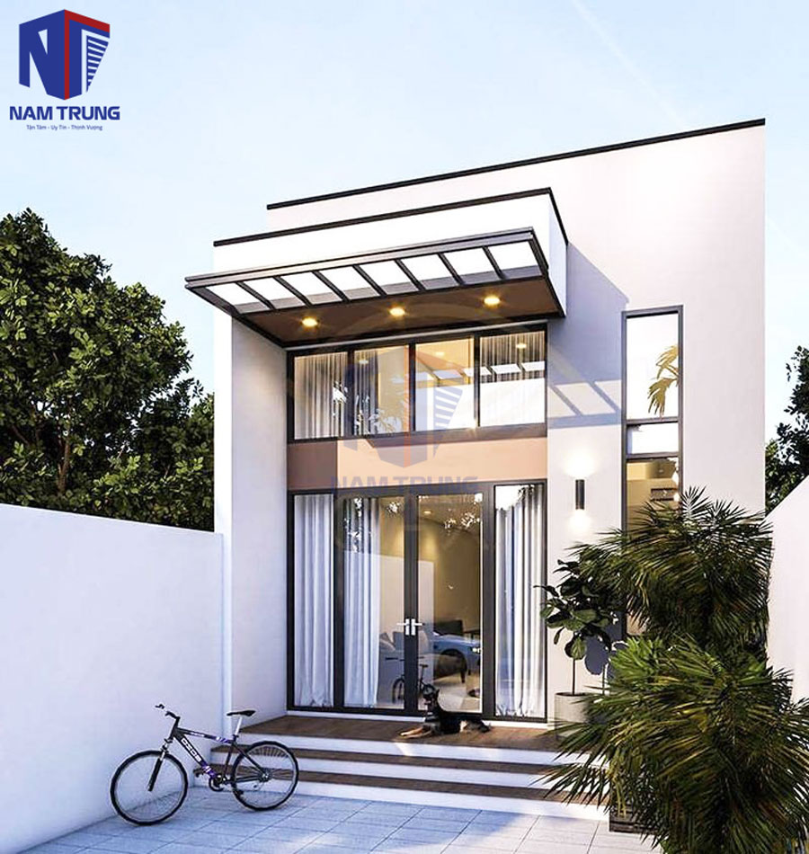 Mẫu thiết kế nhà 1 trệt 1 lửng nhà chị Huệ Huyện Hóc Môn