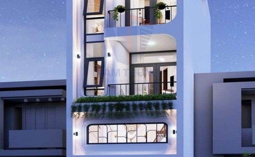 Mẫu thiết kế nhà phố 1 trệt 3 lầu tum sân thượng nhà chú Phúc Quận 3