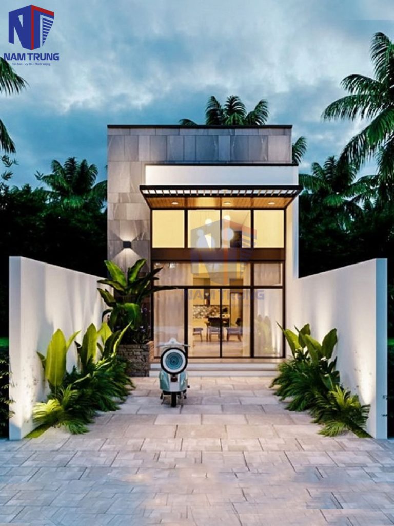 Mẫu thiết kế nhà phố 2 tầng  nhà chị Linh Huyện Bình Chánh