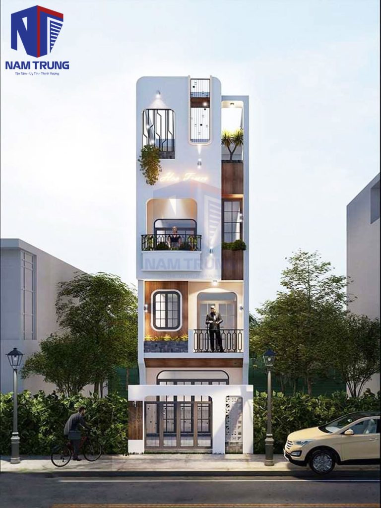 Mẫu thiết kế nhà phố 3 tầng tum sân thượng nhà chị Vy Quận 6