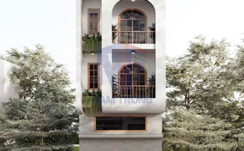 Mẫu thiết kế nhà phố 4 tầng nhà chị Lan Quận 6
