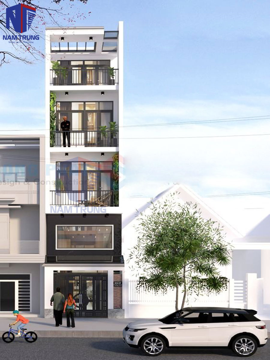 Mẫu thiết kế nhà phố 5 tầng nhà anh Ngọc Quận 1