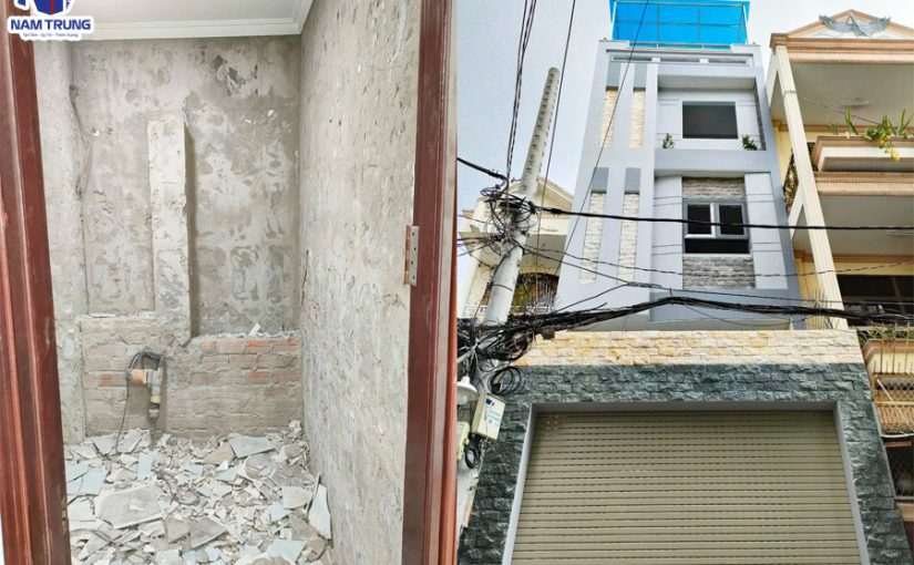 Sửa nhà 4 tầng nhà anh Ngọc Quận Tân Phú