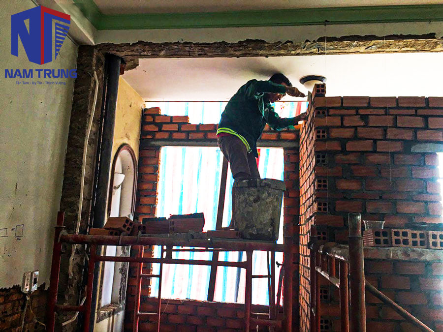 Sửa nhà nâng tầng nhà anh Thắng Quận 4