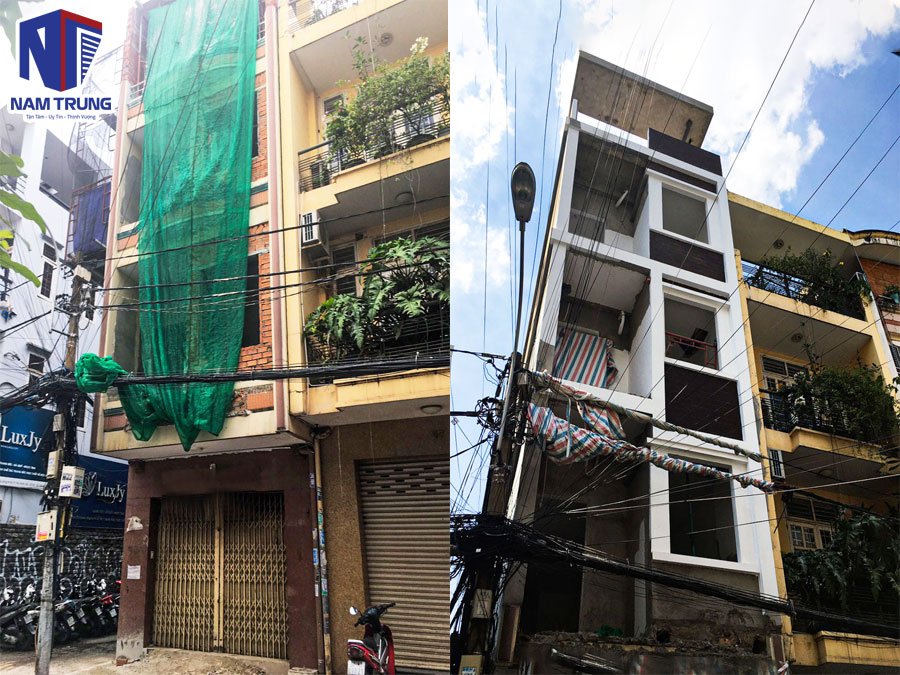 Sửa nhà nâng tầng nhà anh Thắng Quận 4