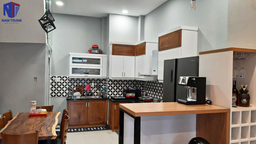 Thi công xây dựng nhà phố 1 trệt 2 lầu tum nhà anh Tiến Quận 12