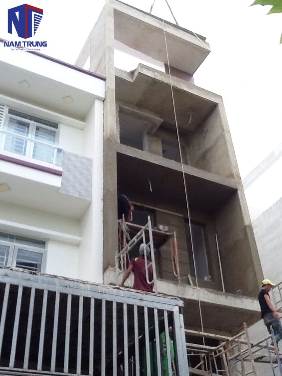 Xây dựng nhà phố 4 tầng nhà chị Hoa Quận Gò Vấp