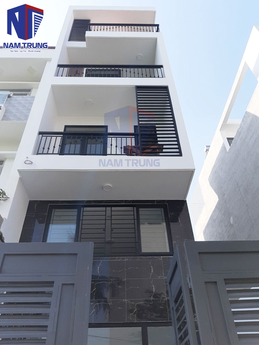 Xây dựng nhà phố 4 tầng nhà chị Hoa Quận Gò Vấp