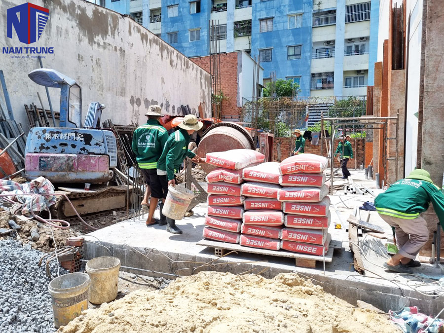 Hình ảnh thi công xây dựng nhà anh Giang Quận Bình Tân