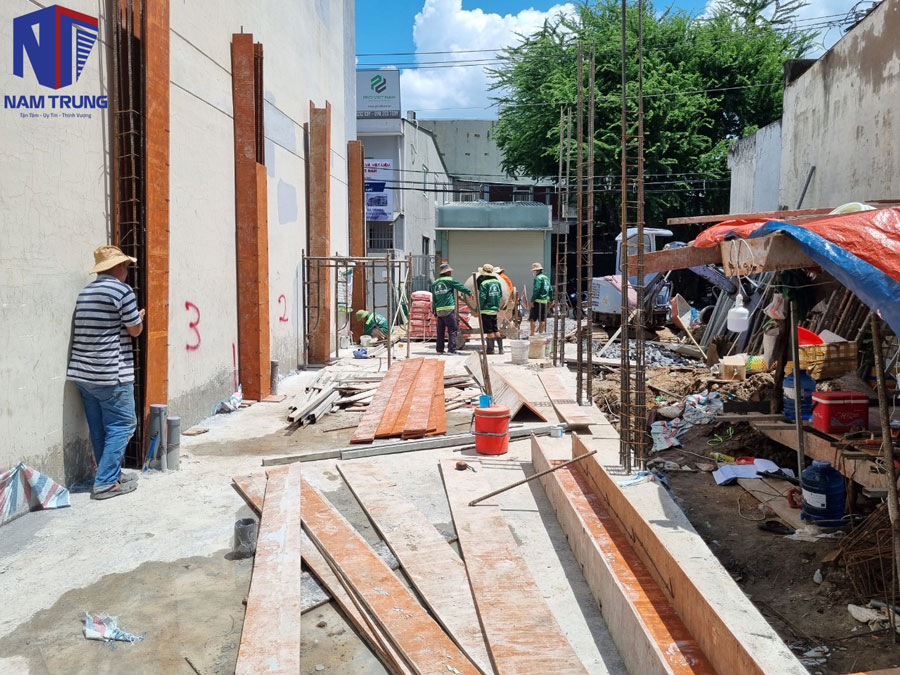 Hình ảnh thi công xây dựng nhà anh Giang Quận Bình Tân