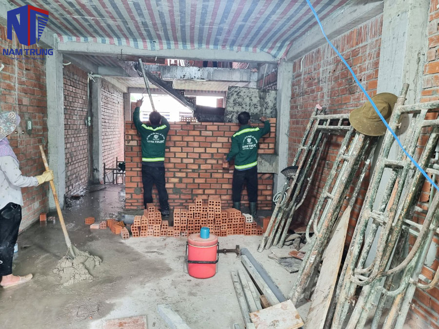 Hình ảnh thi công xây dựng nhà anh Giang Quận Bình Tân