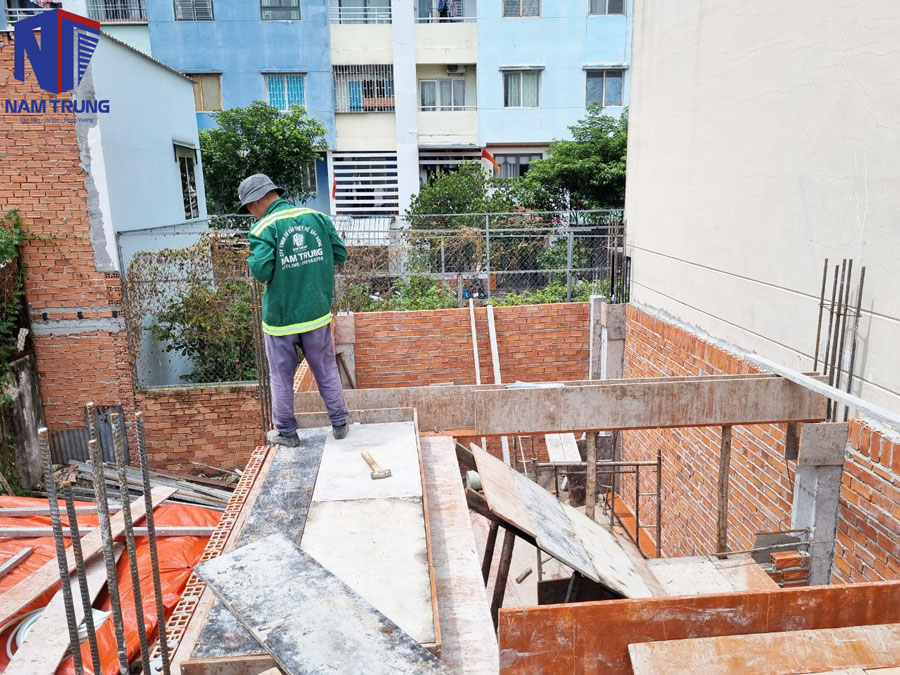 Hình ảnh thi công xây dựng nhà anh Giang Quận Bình Tân