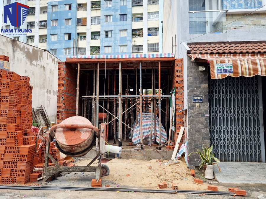 Hình ảnh thi công xây dựng nhà anh Giang Quận Bình Tân