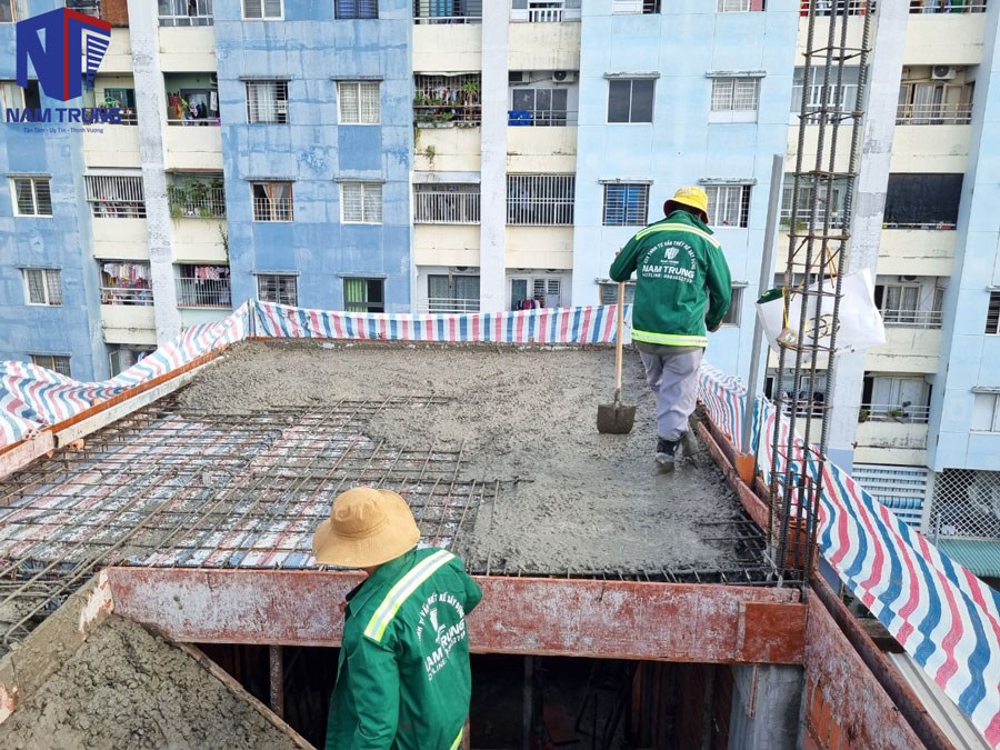 Hình ảnh thi công xây dựng nhà anh Giang Quận Bình Tân