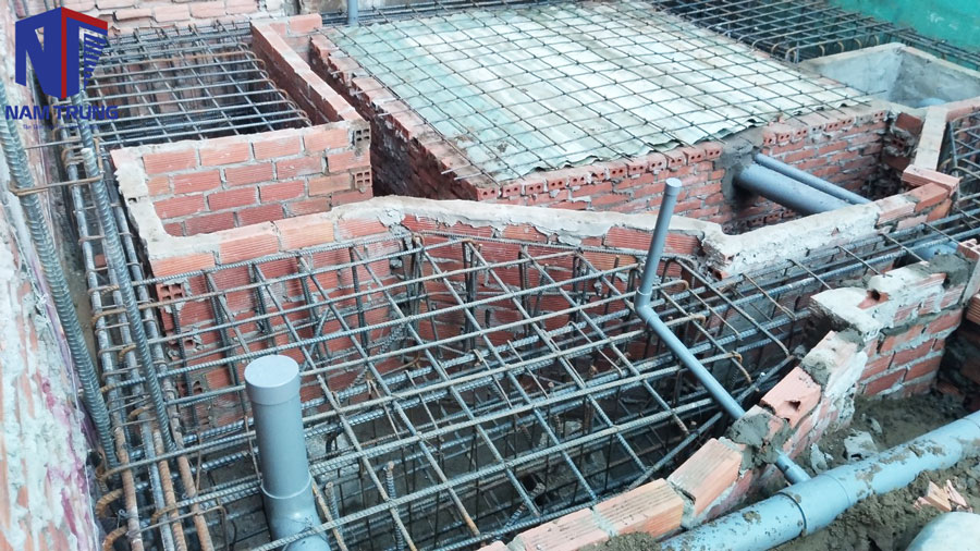 Thi công xây dựng thô nhà anh Đắc ở Huyện Nhà Bè