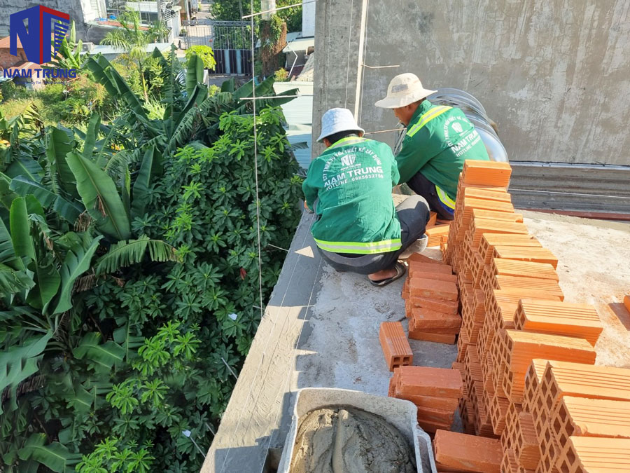 Xây tường nhà chị Lan Quận 12