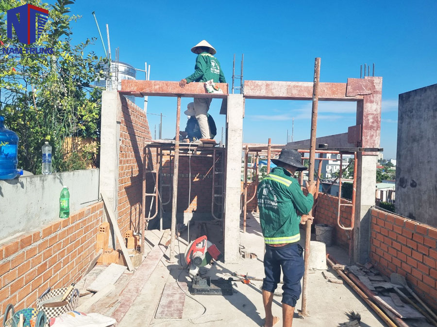 Xây tường nhà chị Lan Quận 12