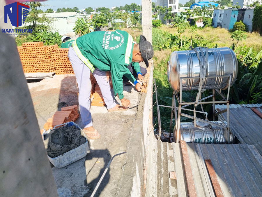 Xây tường nhà chị Lan Quận 12