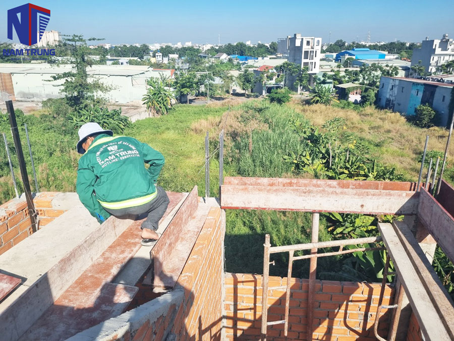Xây tường nhà chị Lan Quận 12