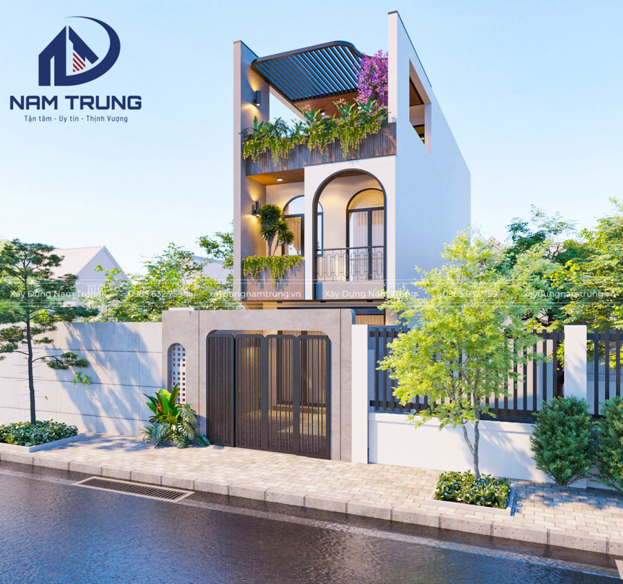 Mẫu thiết kế nhà phố 1 trệt 2 lầu 4x15m của chị Hằng tại Quận Bình Tân