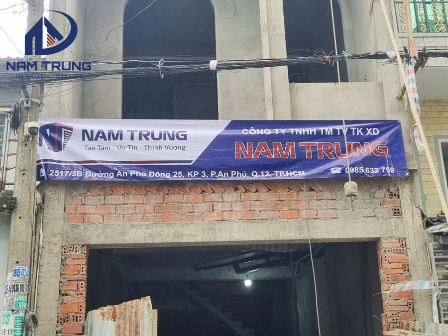 Thi công xây dựng nhà phố 1 trệt 2 lầu 4x15m nhà chị Hằng ở Quận Bình Tân