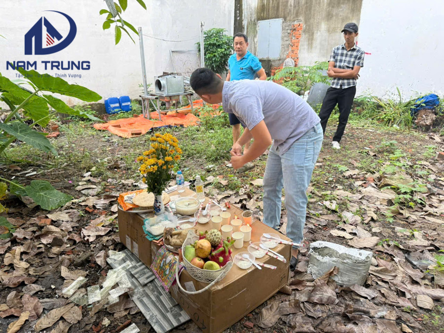 Khởi công xây dựng nhà phố 1 trệt 2 lầu sân thượng 4x12.5m anh Tân Quận Bình Tân