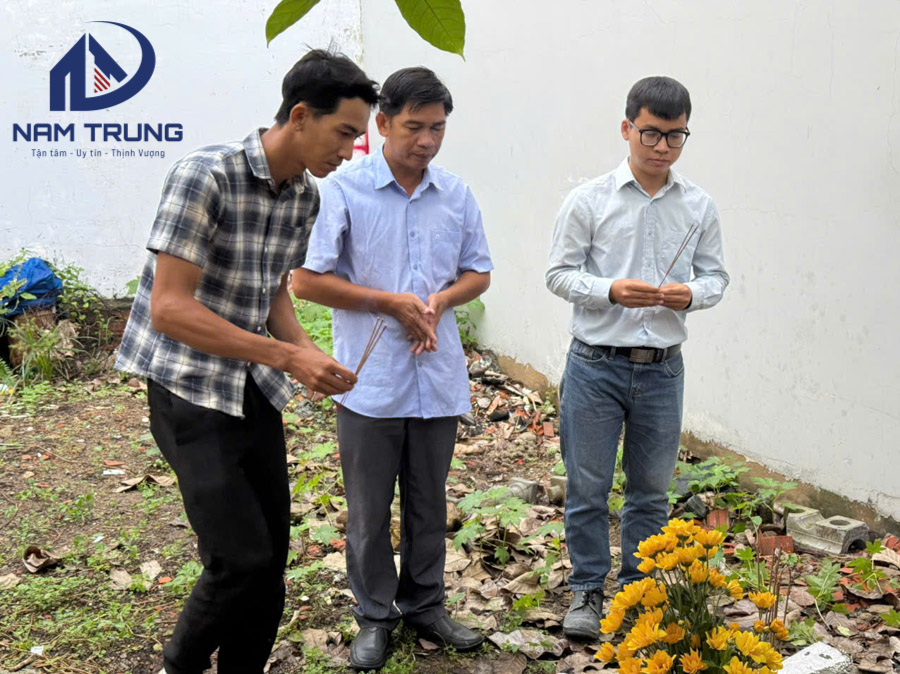 Khởi công xây dựng nhà phố 1 trệt 2 lầu sân thượng 4x12.5m anh Tân Quận Bình Tân