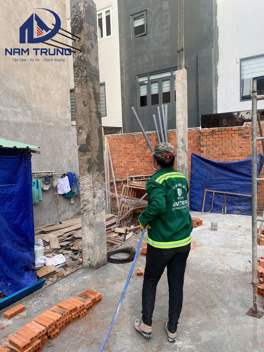 Tiến độ thi công xây dựng nhà phố 1 trệt 2 lầu 4x16m – Nhà chị Thảo tại Quận Bình Tân