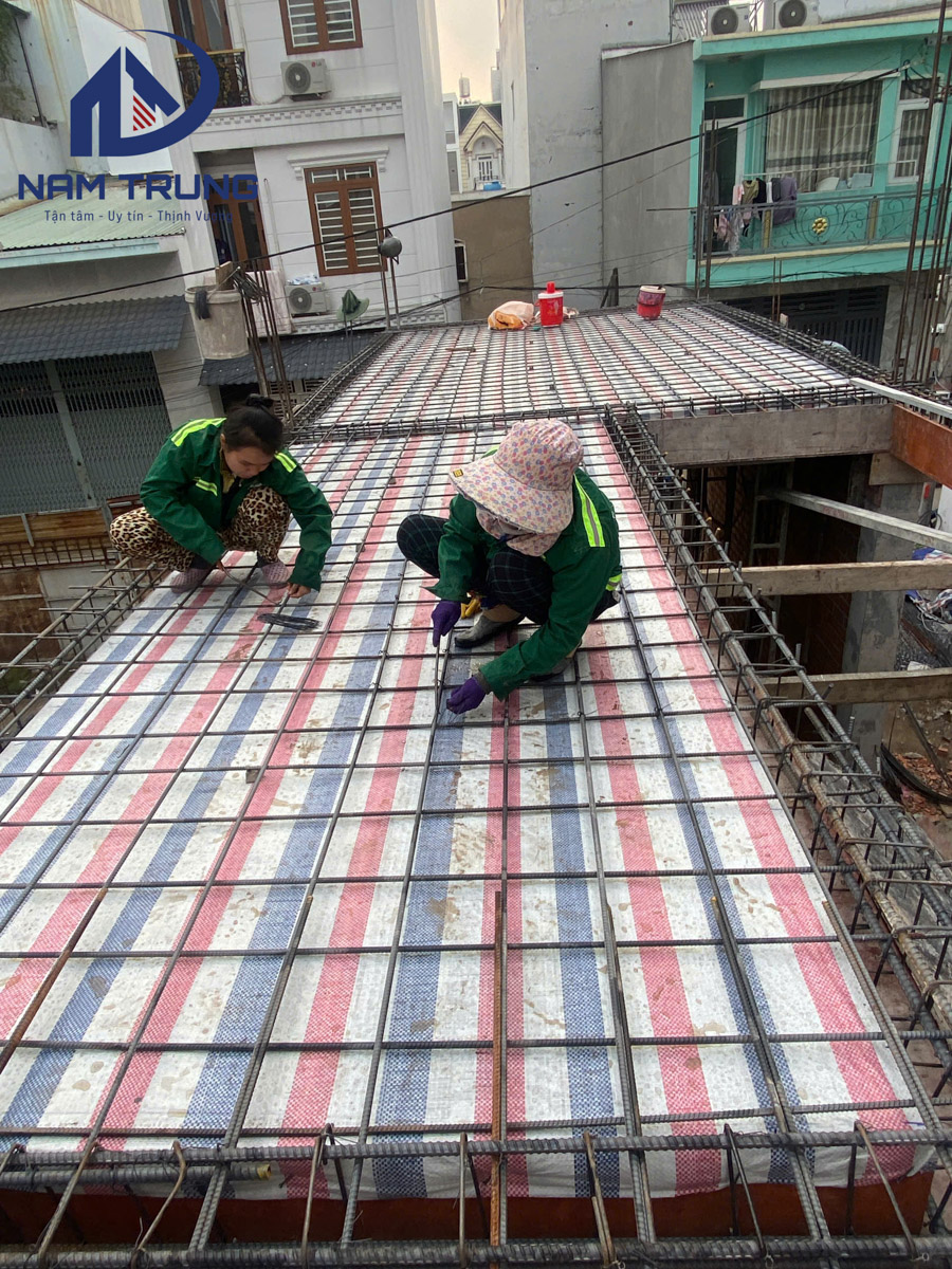 Tiến độ thi công xây dựng nhà phố 1 trệt 2 lầu 4x16m – Nhà chị Thảo tại Quận Bình Tân