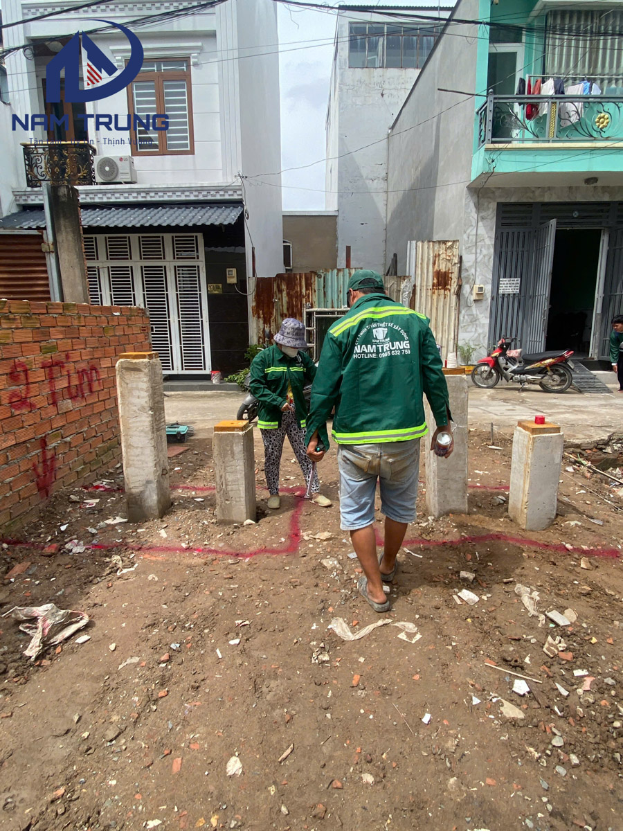 Tiến độ thi công xây dựng nhà phố 1 trệt 2 lầu 4x16m – Nhà chị Thảo tại Quận Bình Tân