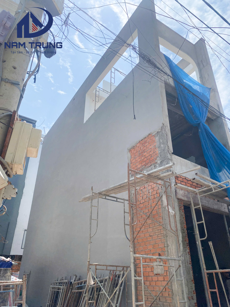 Tiến độ thi công xây dựng nhà phố 1 trệt 2 lầu 4x16m – Nhà chị Thảo tại Quận Bình Tân