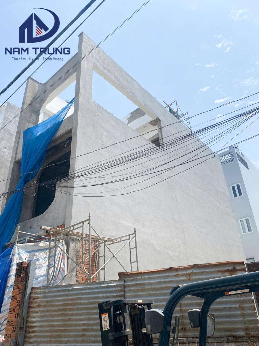 Tiến độ thi công xây dựng nhà phố 1 trệt 2 lầu 4x16m – Nhà chị Thảo tại Quận Bình Tân