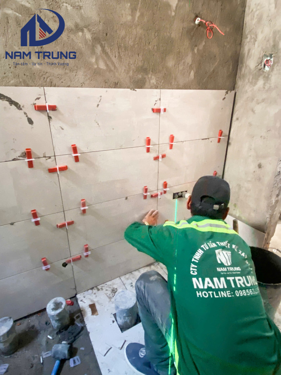 Hình ảnh thi công hoàn thiện công trình nhà chị Thảo