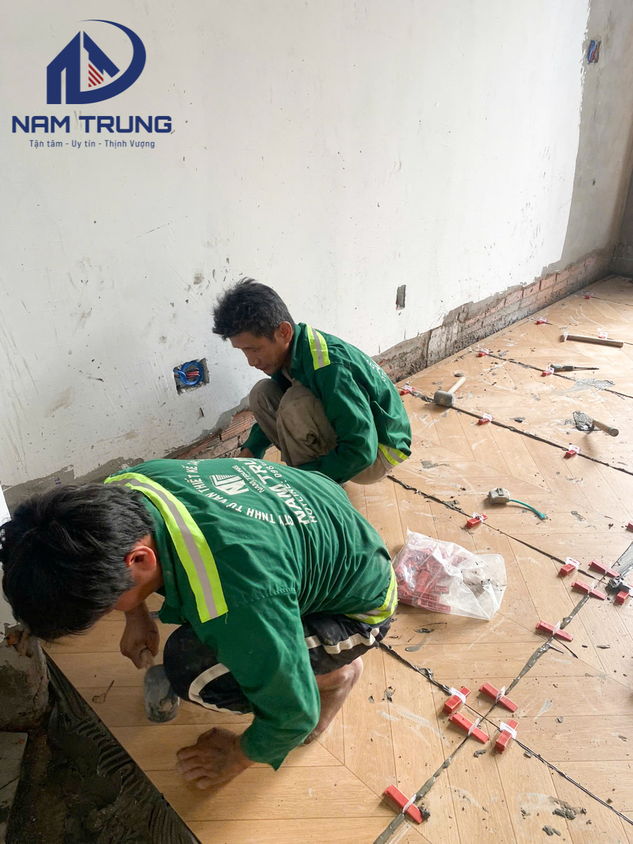 Hình ảnh thi công hoàn thiện công trình nhà chị Thảo