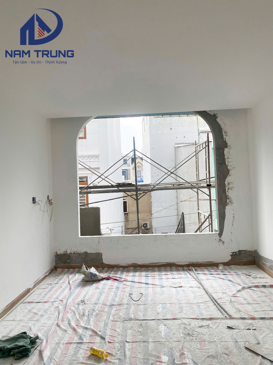 Hình ảnh thi công hoàn thiện công trình nhà chị Thảo