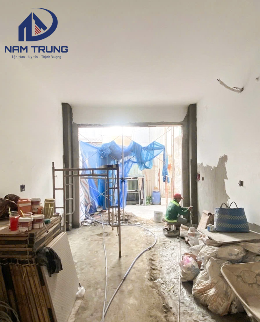 Hình ảnh thi công hoàn thiện công trình nhà chị Thảo