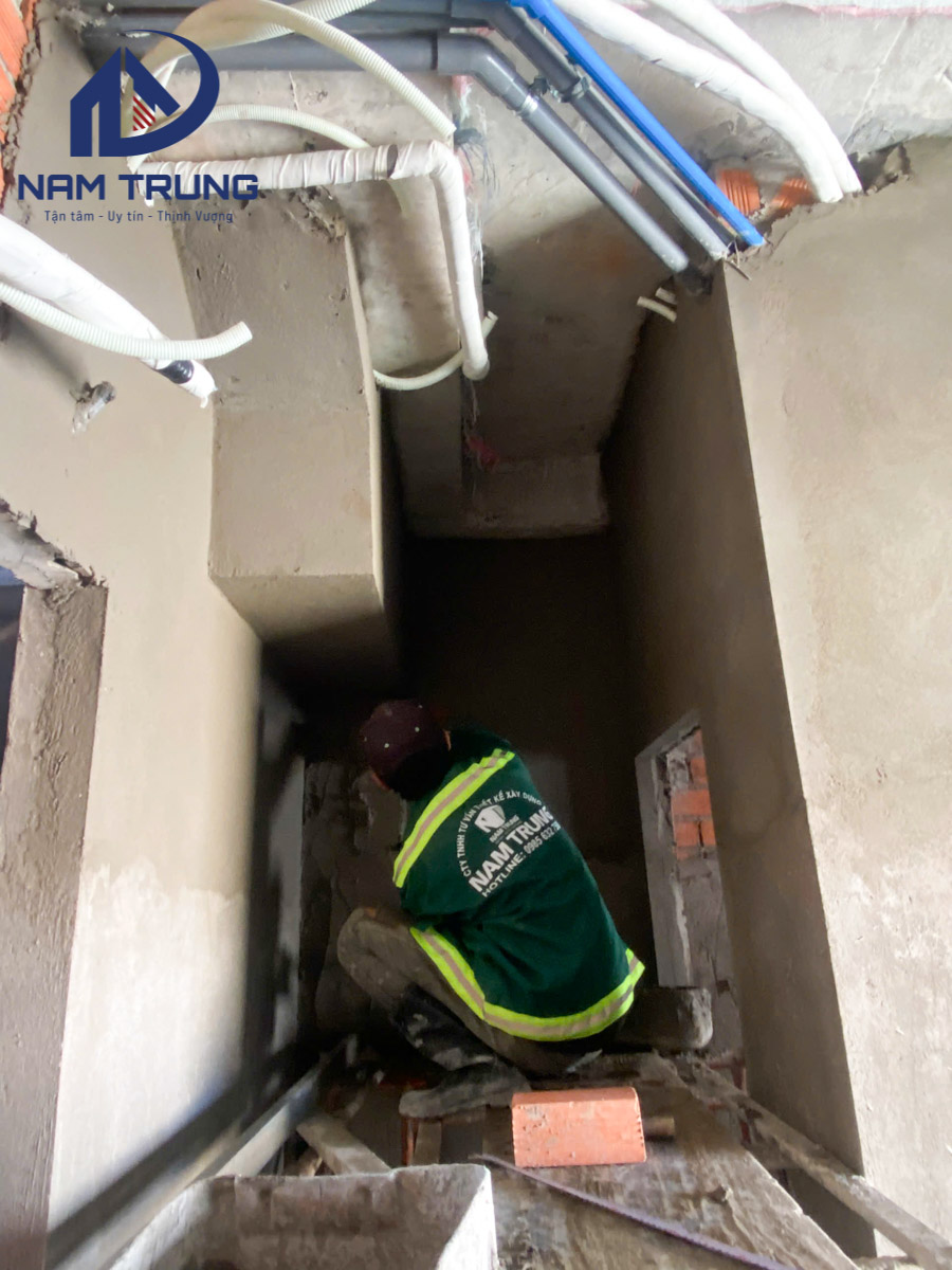 Tiến độ thi công xây dựng nhà phố 1 trệt 2 lầu 4x16m – Nhà chị Thảo tại Quận Bình Tân