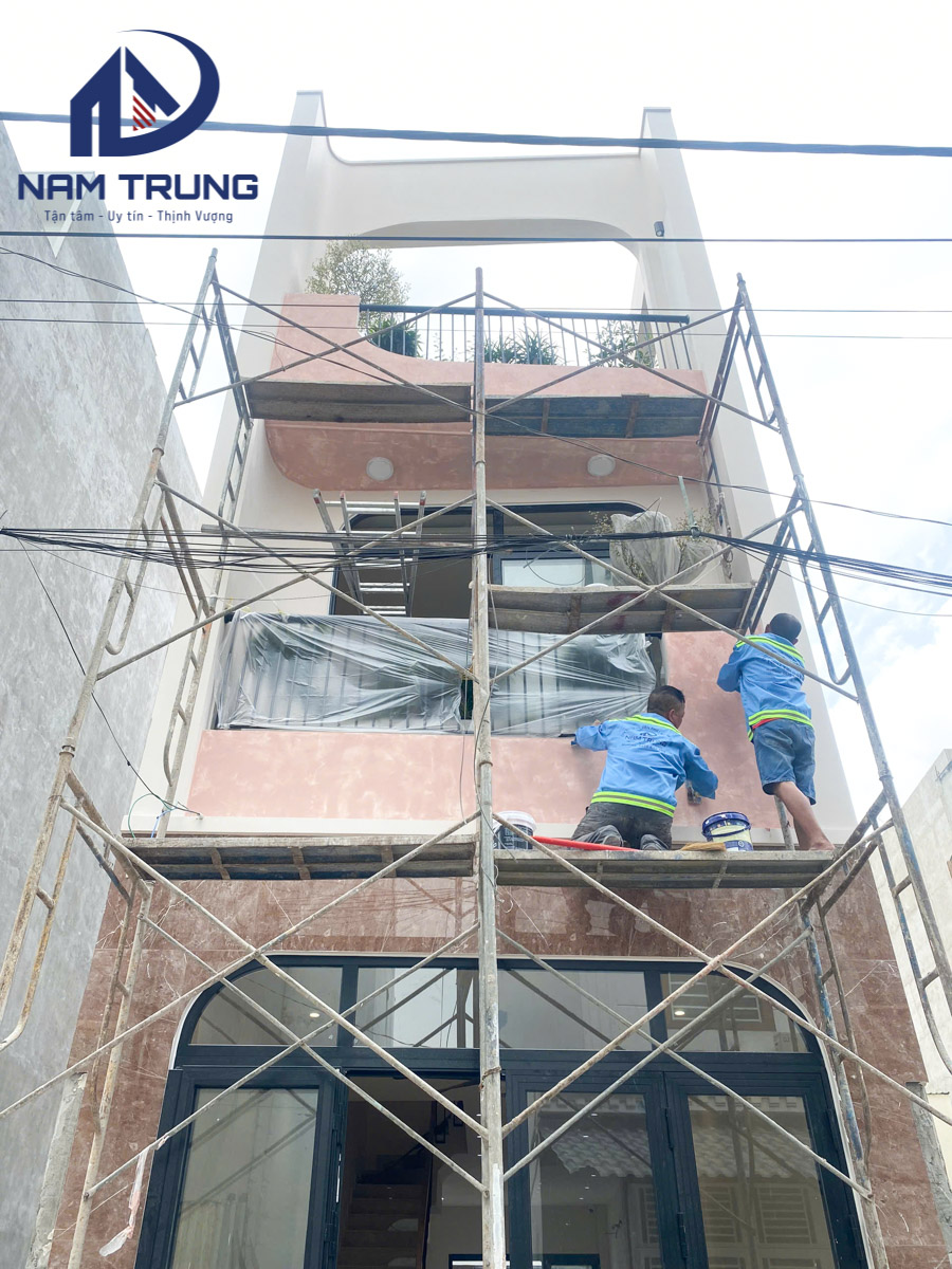 Hình ảnh thi công hoàn thiện công trình nhà chị Thảo