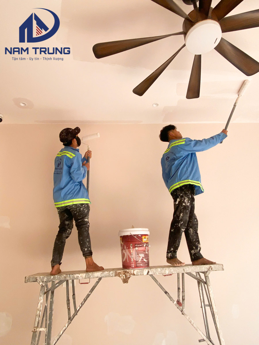 Hình ảnh thi công hoàn thiện công trình nhà chị Thảo