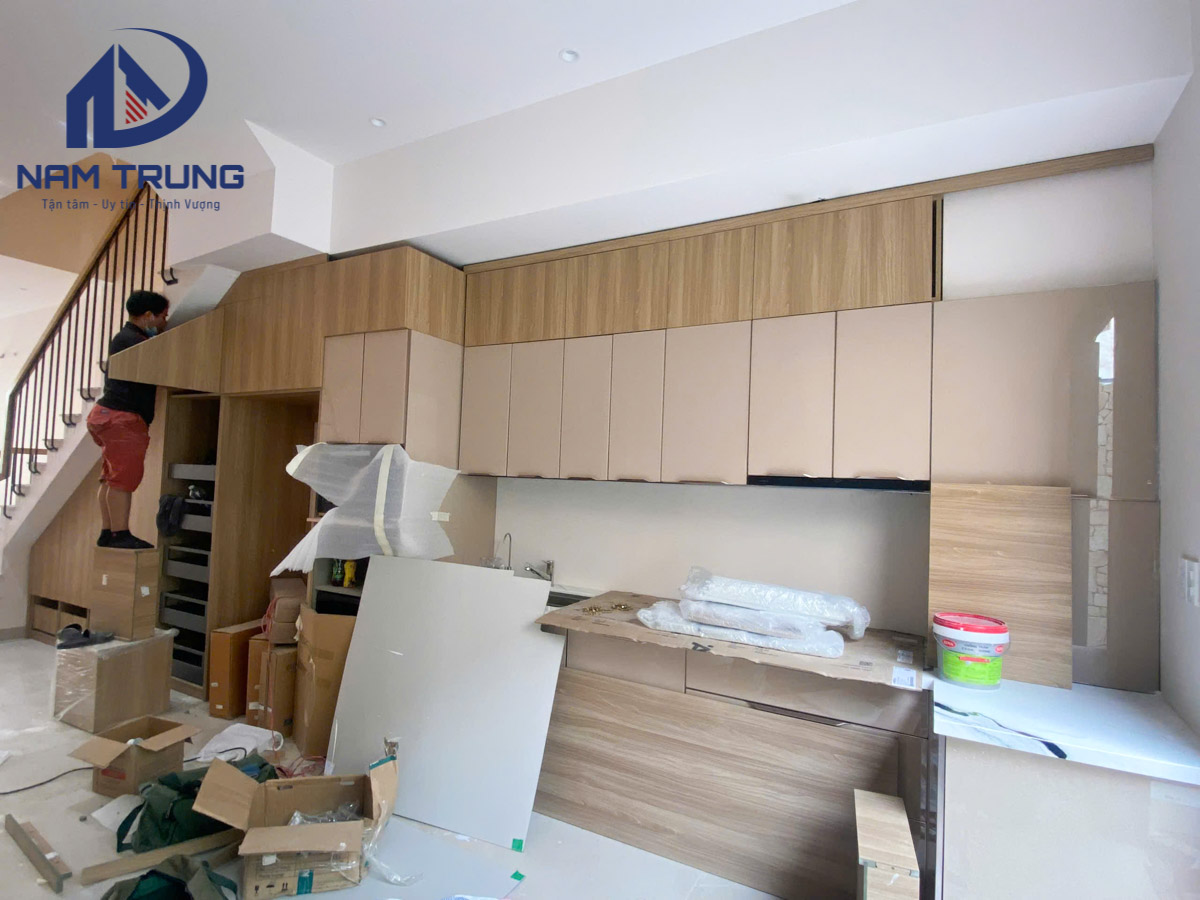 Hình ảnh thi công hoàn thiện công trình nhà chị Thảo