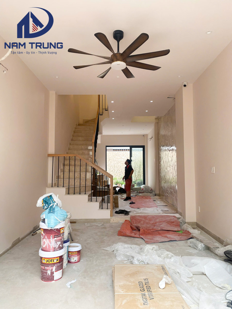 Hình ảnh thi công hoàn thiện công trình nhà chị Thảo