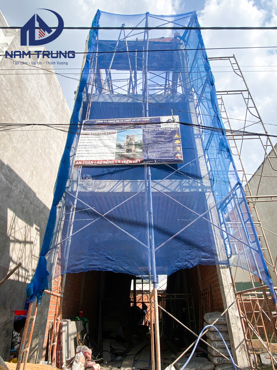 Tiến độ thi công xây dựng nhà phố 1 trệt 2 lầu 4x16m – Nhà chị Thảo tại Quận Bình Tân