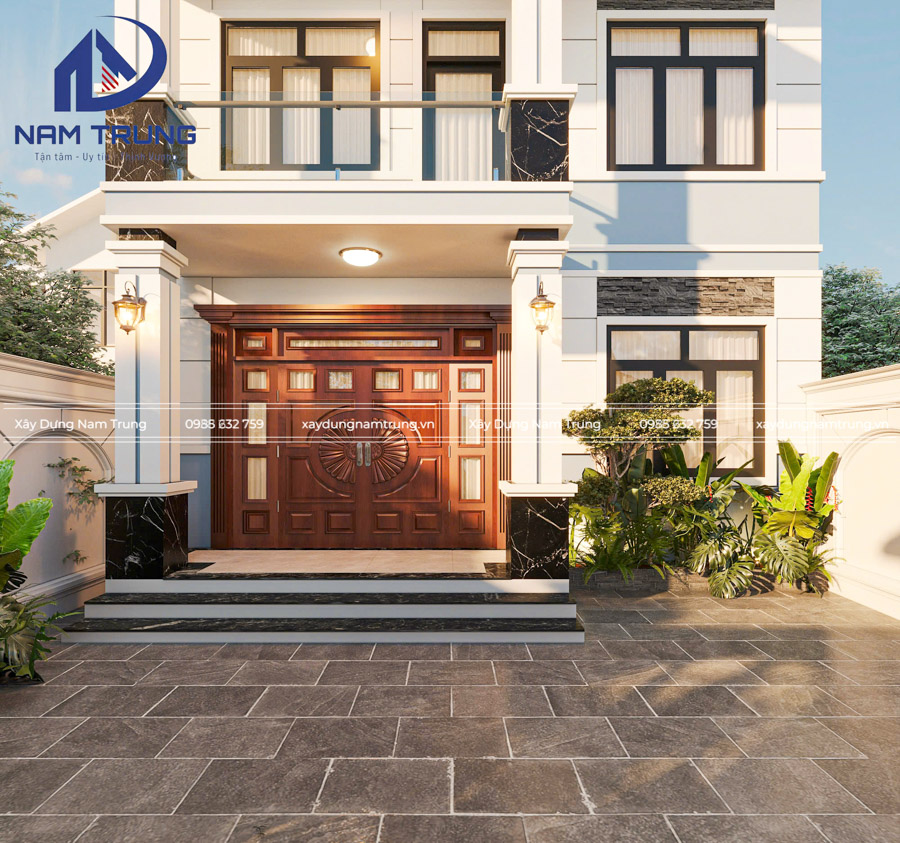Mẫu thiết kế biệt thự 2 tầng hiện đại nhà chị Chanh