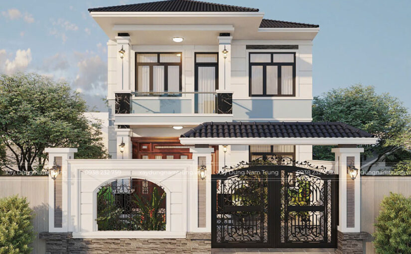 Mẫu thiết kế biệt thự 2 tầng hiện đại nhà chị Chanh