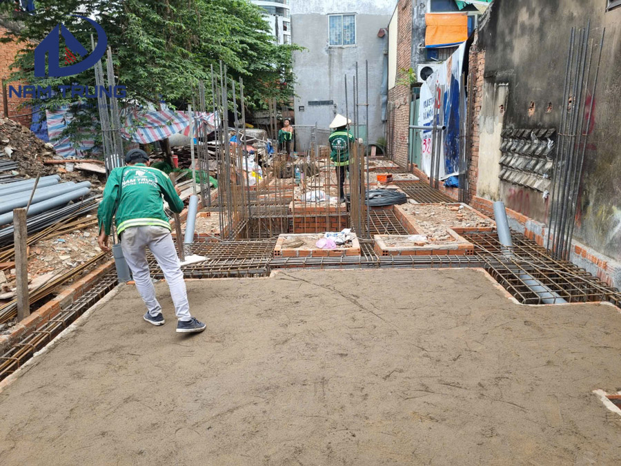 Thi công xây dựng nhà phố 1 trệt 1 lửng 3 lầu sân thượng anh tài ở Bình Thạnh