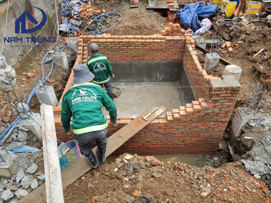 Thi công xây dựng nhà phố 1 trệt 1 lửng 3 lầu sân thượng anh tài ở Bình Thạnh