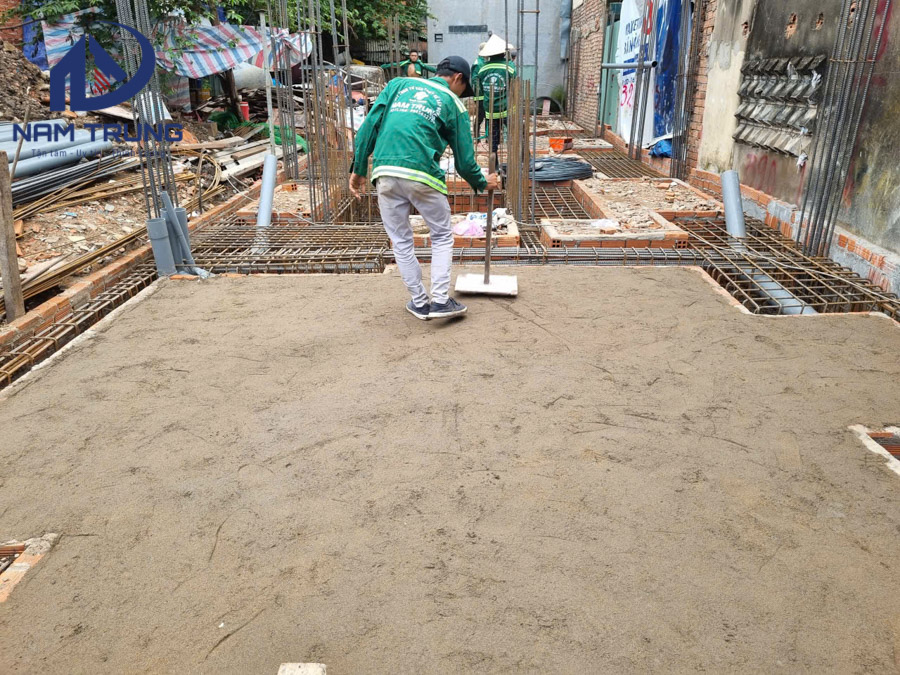 Thi công xây dựng nhà phố 1 trệt 1 lửng 3 lầu sân thượng anh tài ở Bình Thạnh